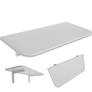 Mesa De Parede Dobrável Com Suporte 100x50cm Branca