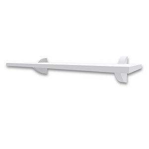 Prateleira 20x80cm com suporte clip - Branca