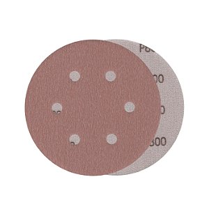 Disco de lixa seco premium 6'' c/ pluma 6 furos - T271