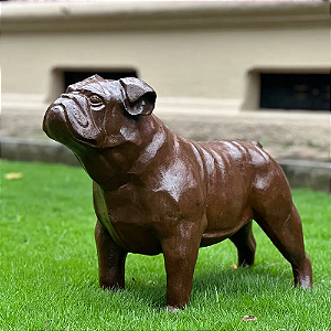 Escultura Cachorro Bulldog Inglês