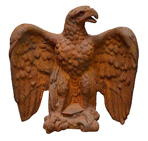 Escultura águia com a cabeça para Direita