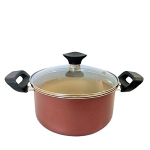 Panela Caçarola Antiaderente Alça e Tampa de Vidro N22 -3,5L