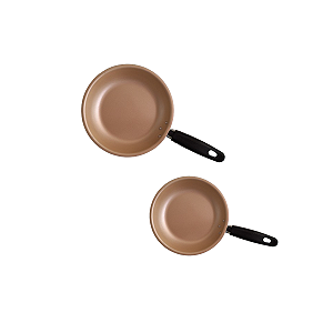 Kit Jogo Frigideiras Antiaderentes/Teflon 2 Pçs Cereja