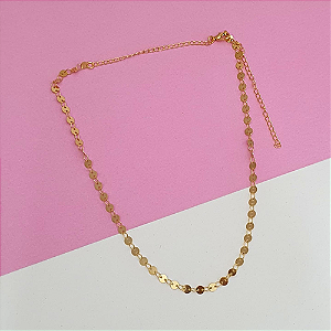 Colar Feminino Dourado com Bolinhas – Leve, Brilhante e Delicado