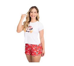 Pijama manguinha Minie Vermelho