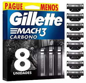 Gillette Mach3 Carnobo Carga De Barbeador - Leve 8 Pague 6