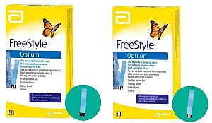 Freestyle Optium 100 Tiras De Glicemia
