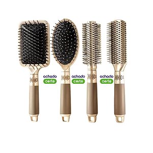 Escovas Para Pentear Cabelo Com 4 Peças Resistentes