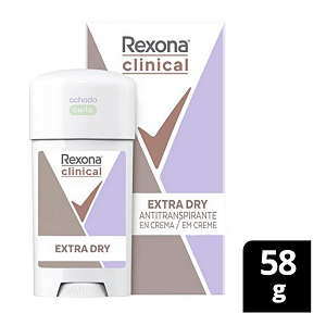 Rexona Clinical Extra Dry 96h 3x Mais Proteção Creme 58g