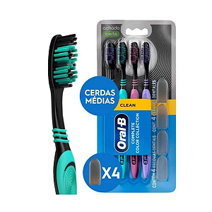 Escova Oral-B Clean Complete Macia e Suave Com Tampa 5unds