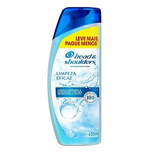 Head Shoulders Shampoo Limpeza Eficaz Duradoura 650ml