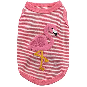 Roupinha Pet Flamingo Rosa para cachorro e gato