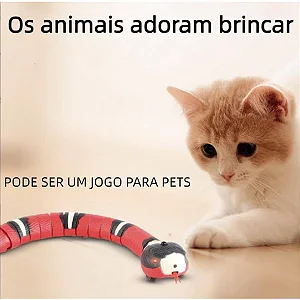 Cobra Elétrica Para Gatos Brinquedo Pet Caça Interativos