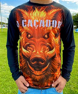 Camiseta Manga Longa com Proteção UV 50+ Caçador