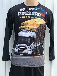 Camiseta Manga Longa com Proteção UV 50+ Aqui tem Pressão