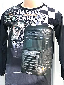 Camiseta Manga Longa com Proteção UV 50+ Toda Realidade Sonhada