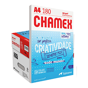 CHAMEX A-4 180 GRS 210X297MM BCO 50 FLS LETTERING 25 UND