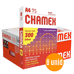 CHAMEX A-4 75 GRS 210X297MM 300 FLS CX C/8 UN
