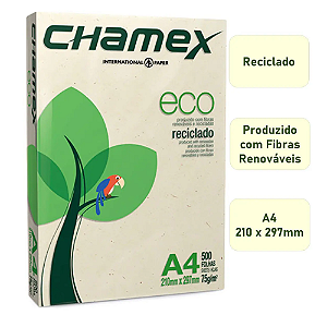 CHAMEX ECO RECIC. A-4 75 GRS 210X297MM ECO075CA4