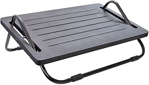 Apoio Ergonomico Descanso de Pes em MDF Preto MULTIVISAO