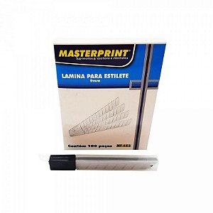 Lamina P/Estilete Estreito 9mm MP453 MASTERPRINT C/10 Tubo