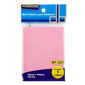 Bloco Adesivo MASTERPRINT 76x102mm 100fls RS MP2021