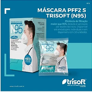 MASCARA P/PROT DESCART MSK95 N95  (CX C/50 UNID) - TRISOFT C9410
