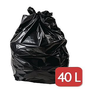 SACO P/LIXO PRETO  40 L 59X62 100X1 LEVE - BRASLIXO 40L09PR