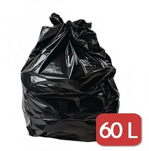 SACO P/LIXO PRETO  60 L 63X80 100X1 LEVE - BRASLIXO 60L12PR