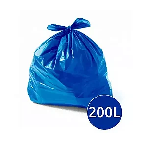 SACO P/LIXO AZUL 200 100X1 - 4KG REFORÇADO  BRASLIXO 200L40AZ