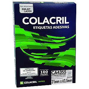 Etiqueta Adesiva A4355 31x63,5mm 100fls MAXPRINT 029104