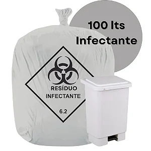 SACO P/LIXO BCO 100 L INFECT LEVE 75X90 100X1 - BRASLIXO