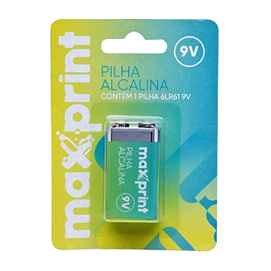 Bateria Alcalina 9V MAXPRINT