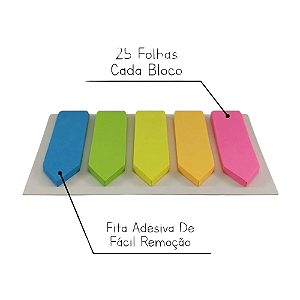 Marcador de Pagina 12,7x44mm 125fls 5Cores Neon MASTERPRINT MP2031