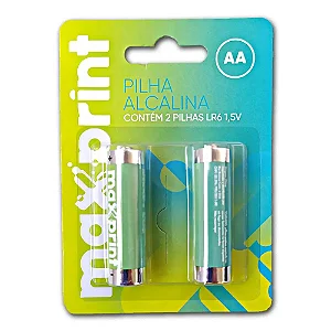 Pilha MAXPRINT Alcalina AA C/2un 756339