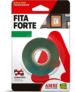 Fita Forte Dupla Face 12mmx02m Massa Acrilica Transp - ADERE