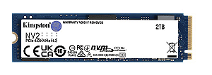 SSD KINGSTON NV2, 2TB, M.2 2280 PCIE NVME, LEITURA 3500MB/S, GRAVACAO 2800MB/S, SNV2S/2000G