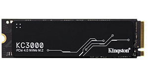 SSD Kingston KC3000, 512GB, M.2 NVMe, 2280, Leitura 7000MBs e Gravação 3900MBs, SKC3000S/512G