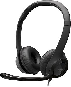 Headset com fio USB Logitech H390 - Preto