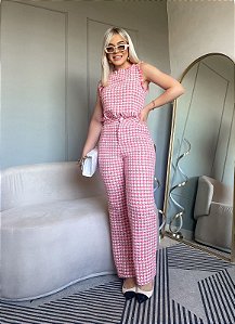 CONJUNTO EM TWEED ROSA