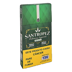 Cigarro Palheiro de Menta Santropez Caixa com 10 Carteiras