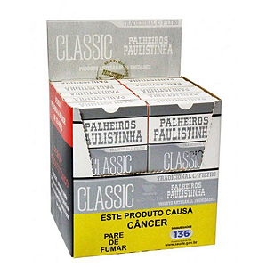 Cigarro Palheiro Paulistinha Classic Tradicional Caixa com 10 Carteiras