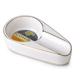 Cinzeiro Cerâmica Cohiba Branco Pequeno
