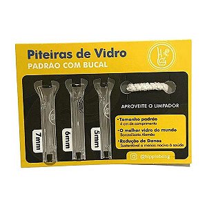 Piteira de Vidro 3x1 Hippie Bong