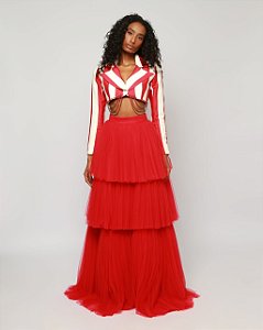 Mini blazer com rivieras Cirque