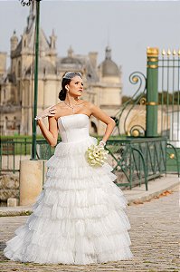 Vestido de noiva com babados L’amour