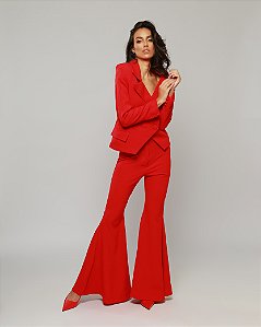 Conjunto blazer e calça flare LR