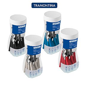 Jogo de Talheres Leme Tramontina 20 Peças em Aço Inox Cabos de Polipropileno