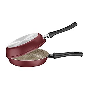 Omeleteira Tramontina Loreto 20cm Alumínio Interno e Externo Antiaderente Starflon Max Vermelho