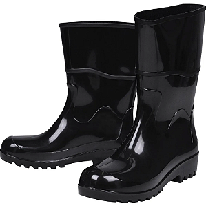 Bota de PVC N44/45 Preta Cano Medio Worker CA 43564